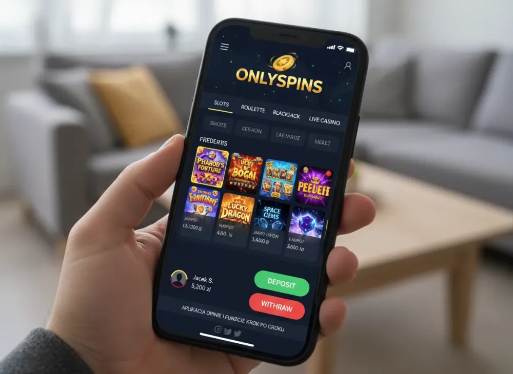 Onlyspins aplikacja opinie i funkcje krok po kroku